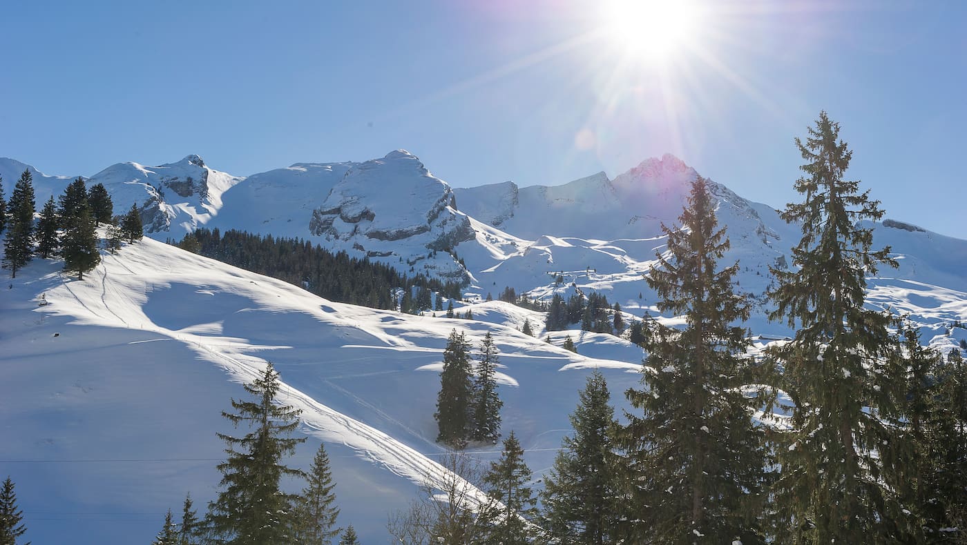 Winterlandschaft rund um Brisen in Nidwalden