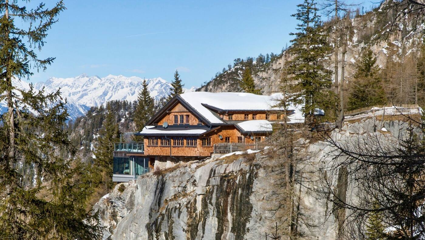 Blick auf die Dolomitenhütte