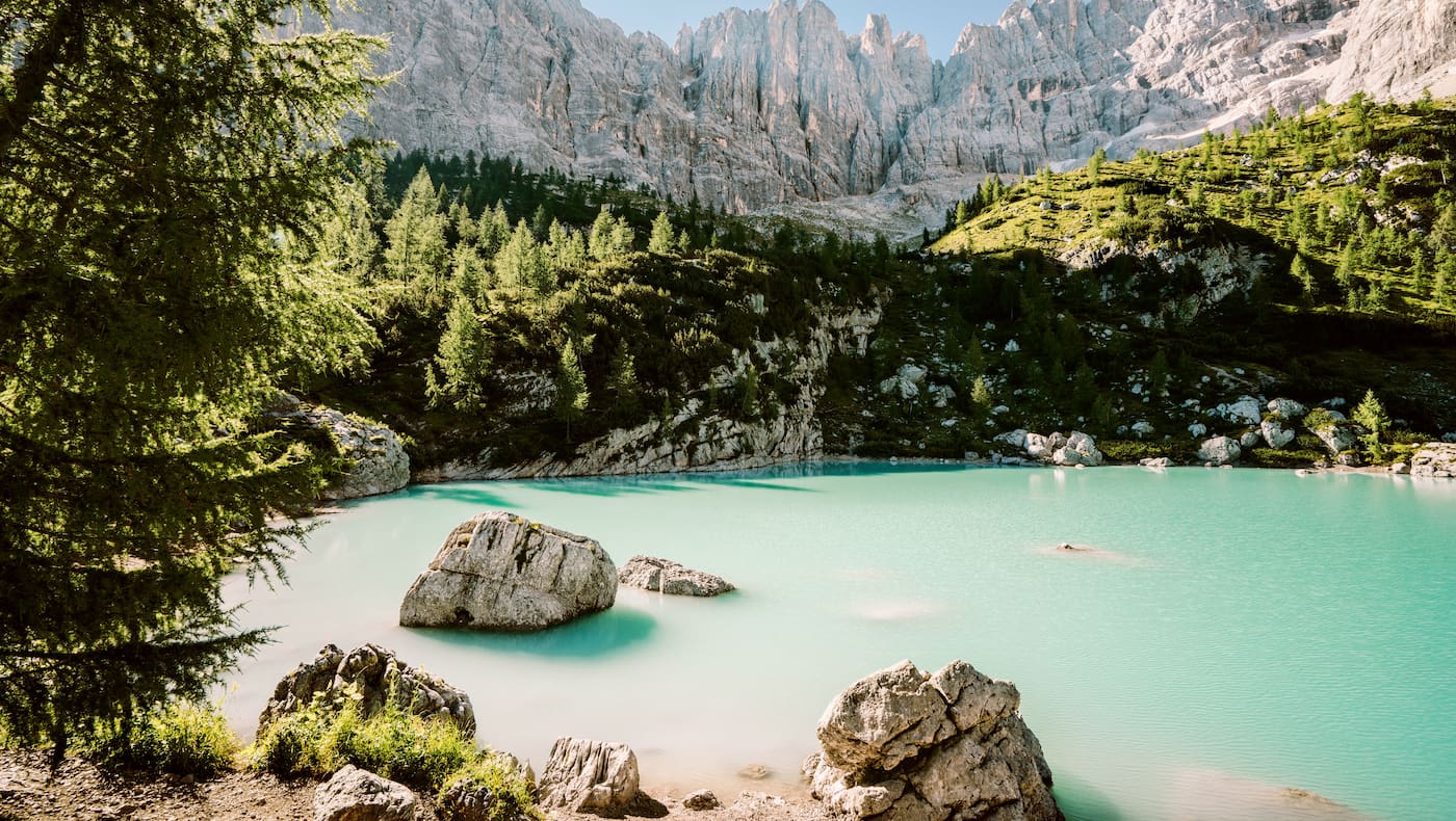 Der Lago di Sorapiss in Südtirol