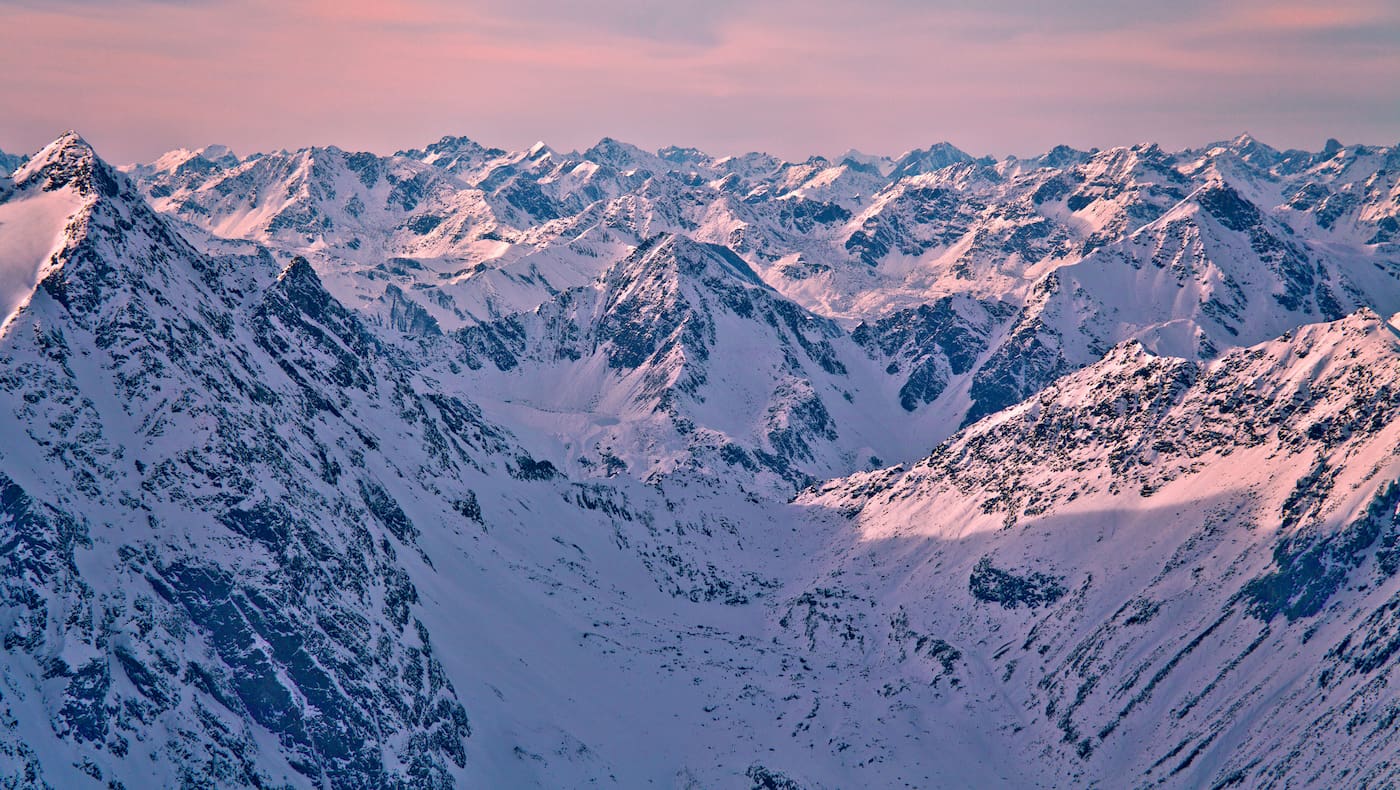 Winter in den Bergen: Pitztal in Tirol
