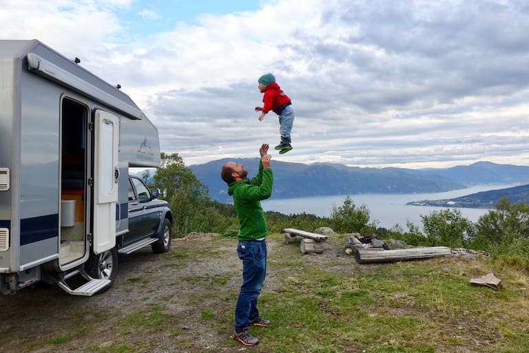 Campen mit Kindern in Norwegen