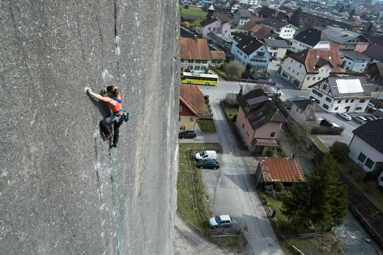 Barbara Zangerl auf der Bürser Platte