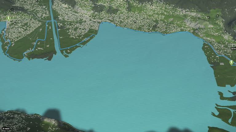 3D-Kartenausschnitt der Wanderung am Lago Maggiore im Tessin