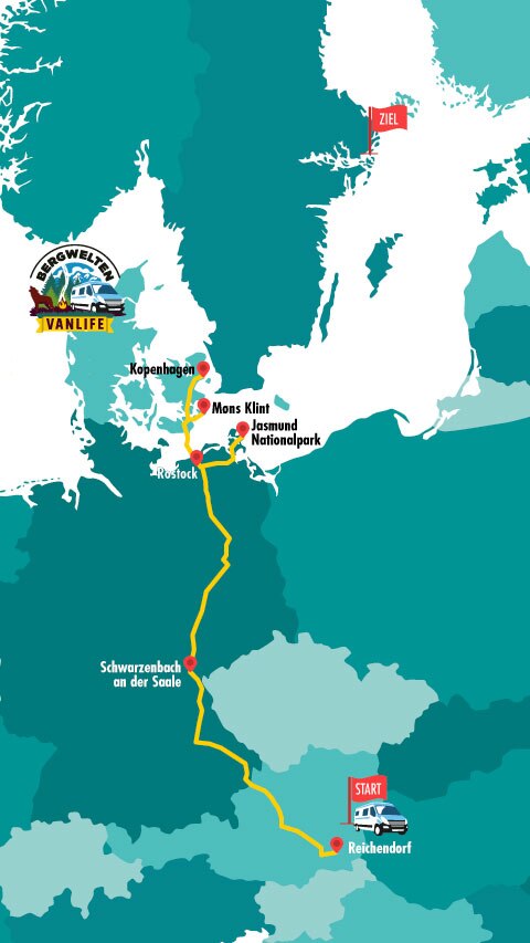 Die dritte Etappe führte Laura von Møns Klint (DK) nach Malmö (SWE) 