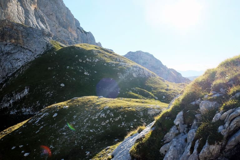 Abstieg aus der Brenta nach Andalo