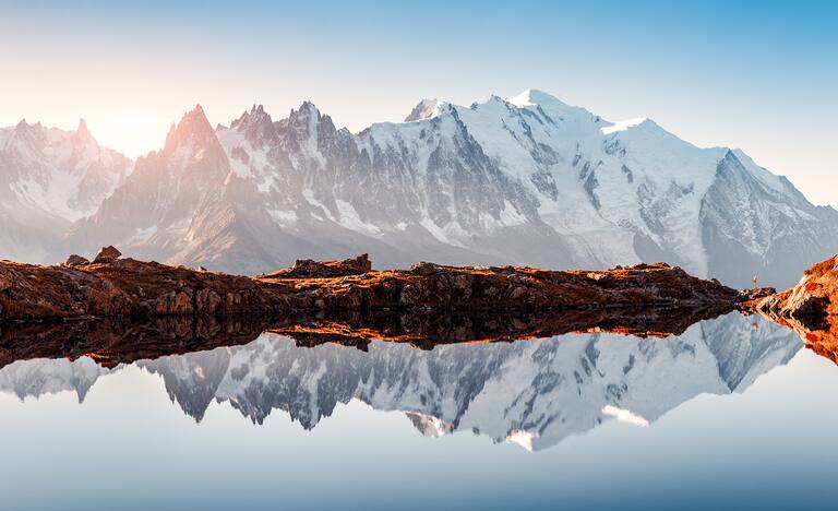 Mont Blanc bei Sonnenuntergang