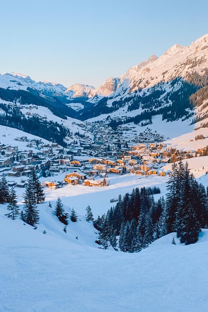 Sonnenuntergang am Bärenkopf mit Blick nach St. Anton