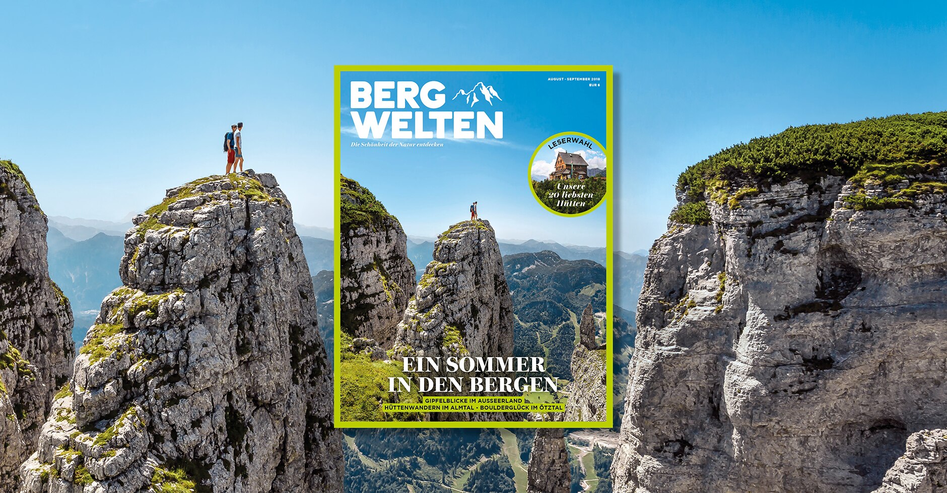 Das neue Bergwelten Magazin (August/September 2018)