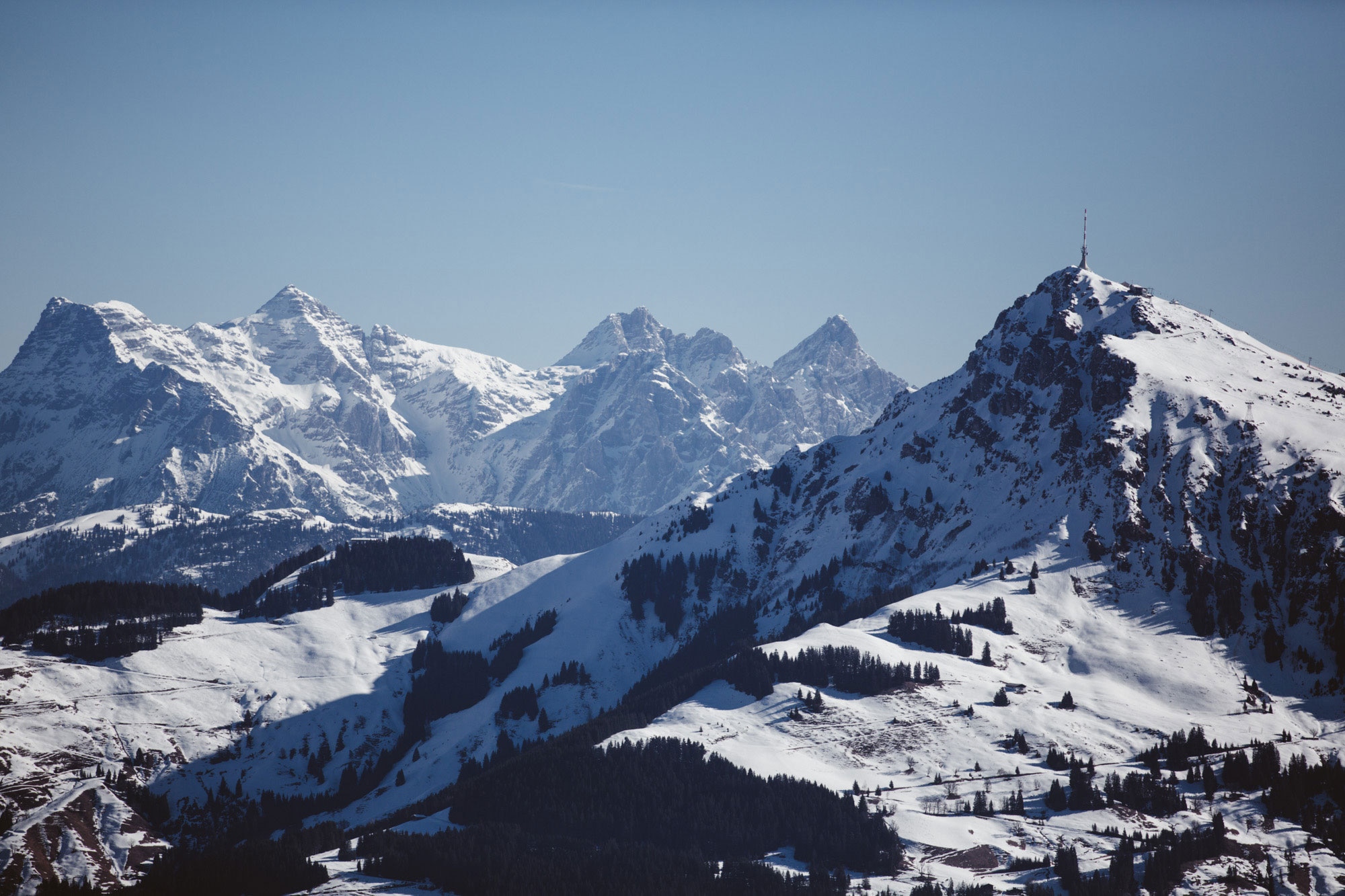 Alpen-Panorama aus dem Heißluftballon 