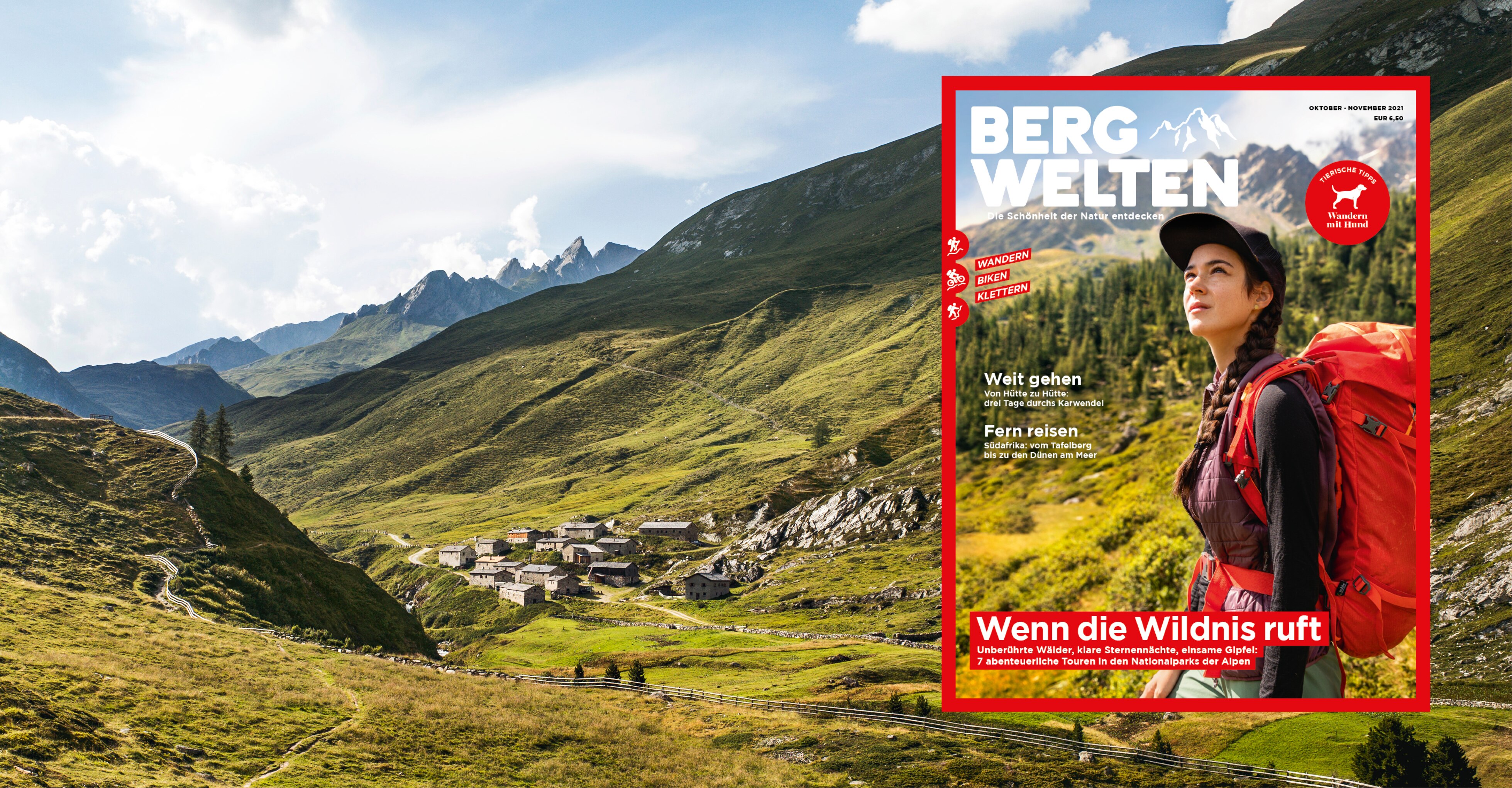 Die aktuelle Bergwelten-Ausgabe (Oktober/November 2021)