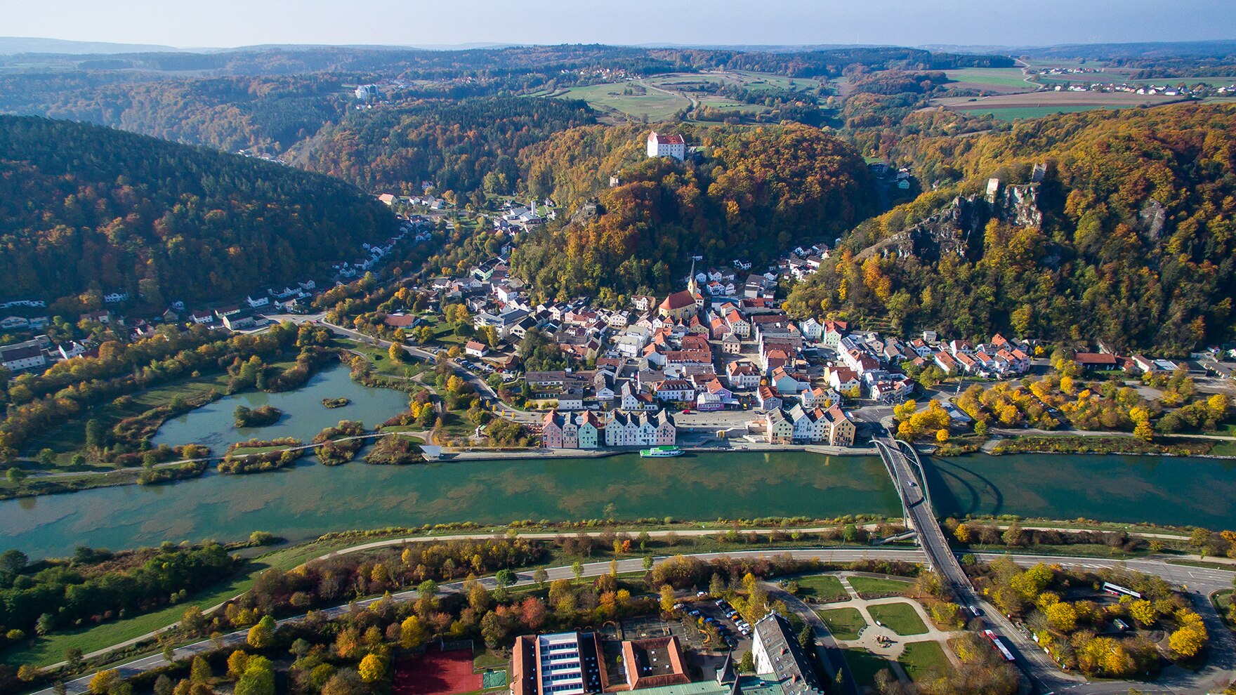 Riedenburg: Auf dem Jurasteig, Blick ins Altmühltal