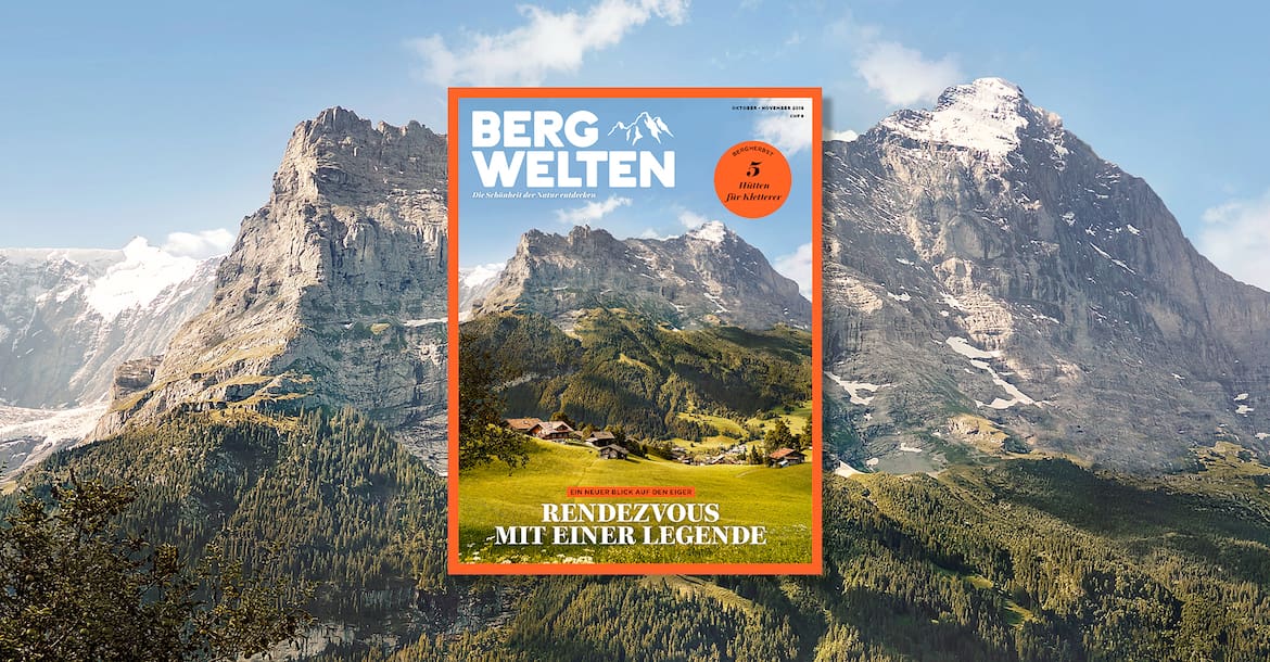 Überall im Zeitschriftenhandel: Das Bergwelten Magazin (Oktober/November 2018)