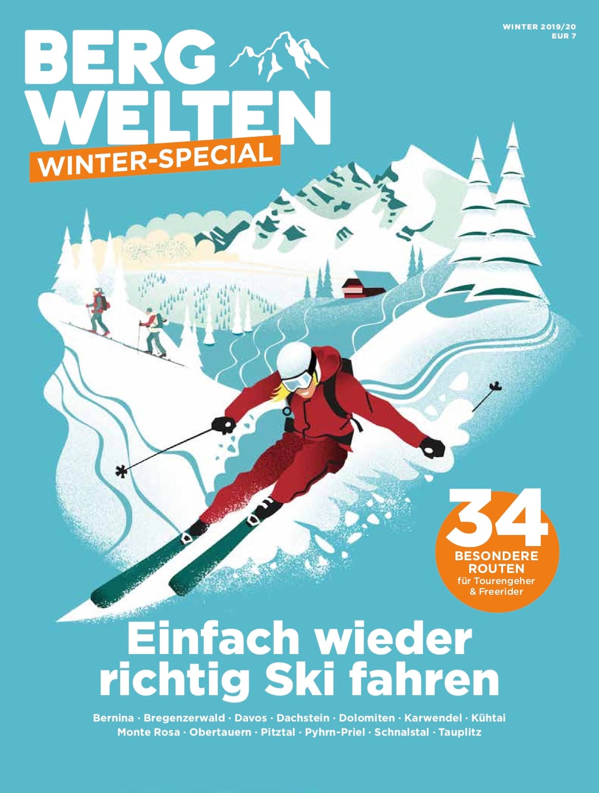 Jetzt überall im Zeitschriftenhandel – das Bergwelten Winter-Special 2019/20