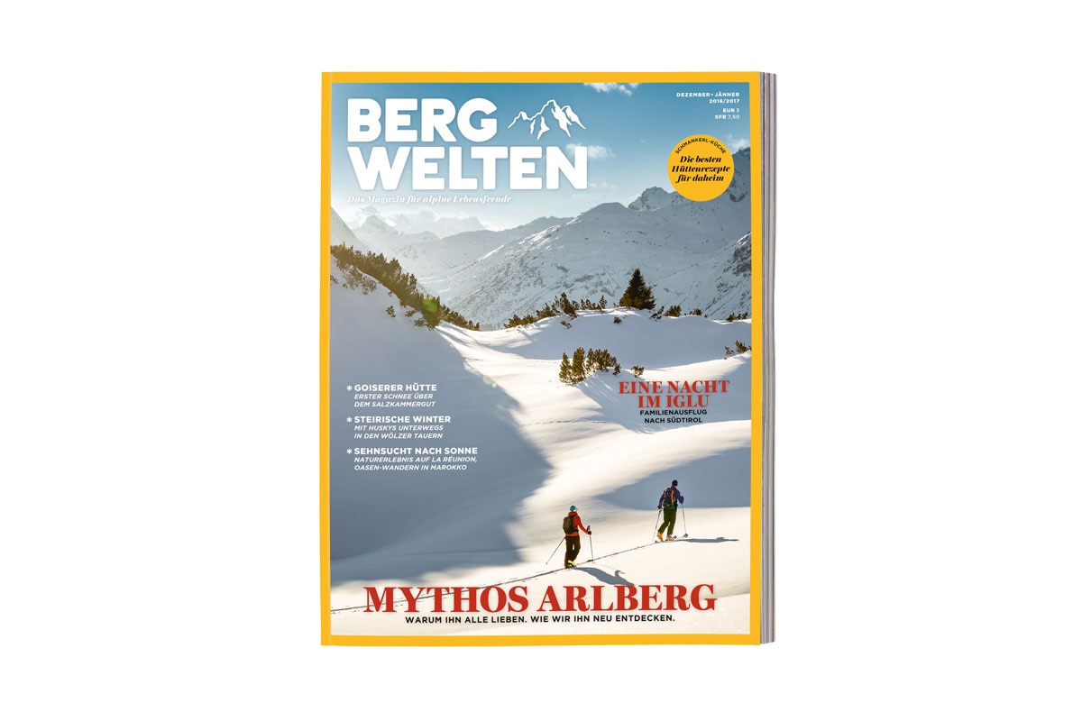 Cover des Bergwelten Magazins (Dezember/Jänner 2016/17)