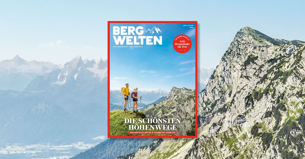 Cover des Bergwelten Magazins (April/Mai 2018)