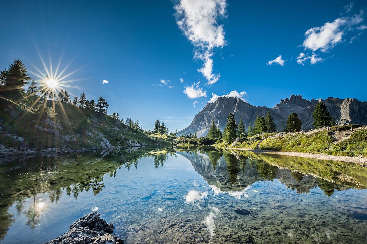 Lago di Limides am Passo Falzarego in Südtirol 