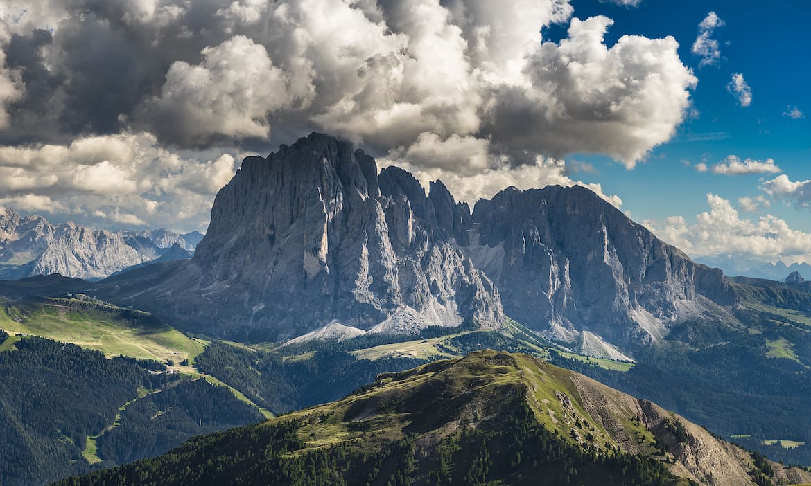 Blick auf den Langkofel