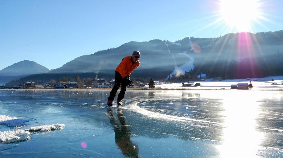 Eissport am Weissensee in Kärnten
