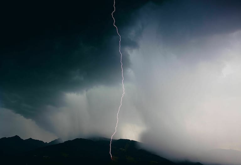 Gewitter beim Wandern