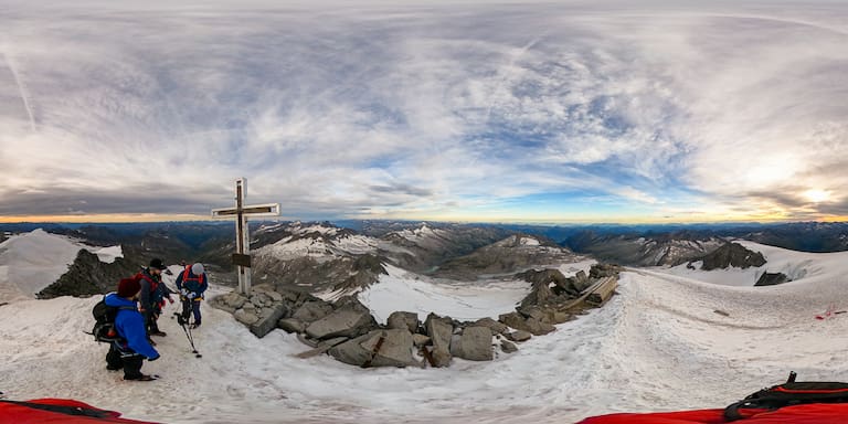 Panorama vom Gipfel des Großvenedigers