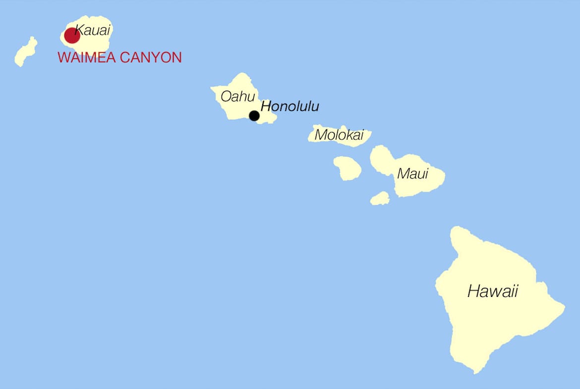 Karte Hawaii