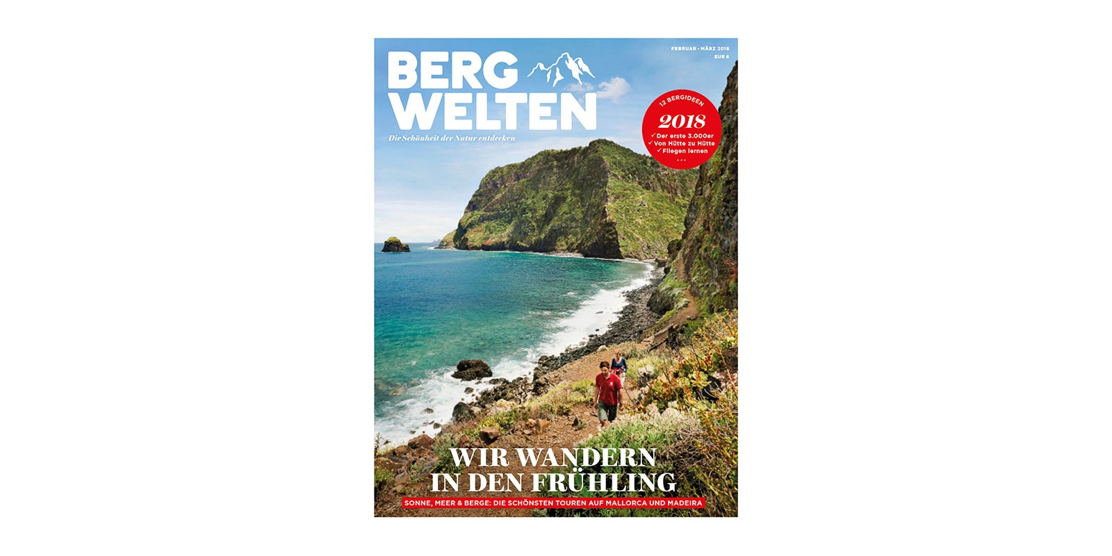 Cover des Bergwelten Magazins (Februar/März 2018)