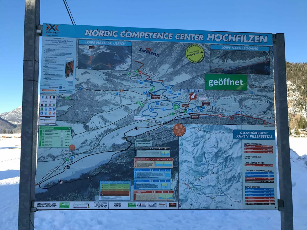 Loipenplan Hochfilzen