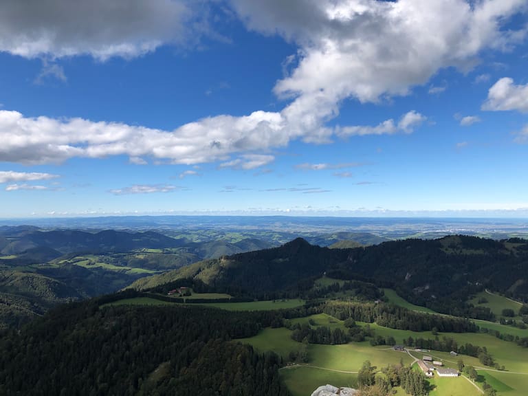 Ausblick vom Gipfel der Reisalpe auf die Gutensteiner Alpen, Niederösterreich