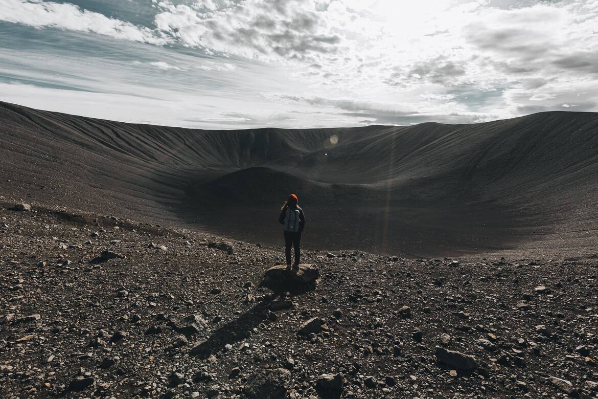Der Hverfjall Krater im Norden Islands