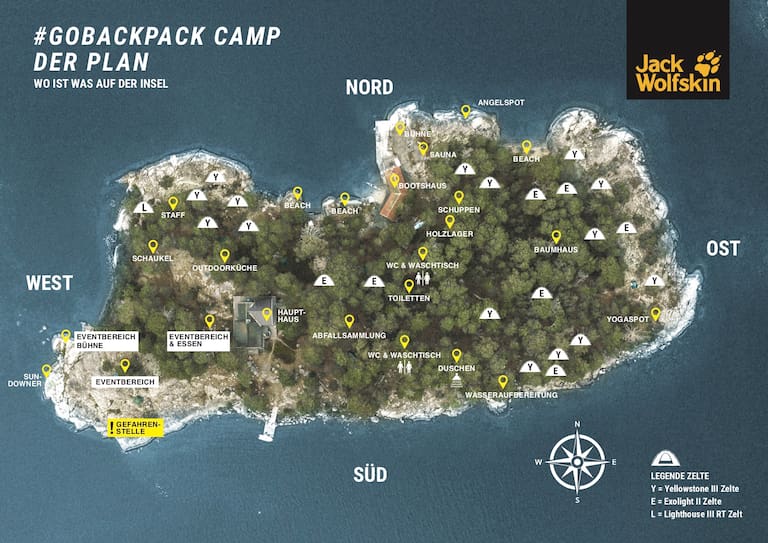 Die Insel Berholmarna wird zum interaktiven Eiland für Backpacker und Outdoor-Fans