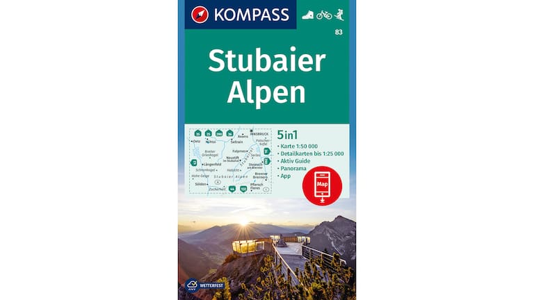 Die passende Wanderkarte zur Tour dazu: Stubaier Alpen WK 83