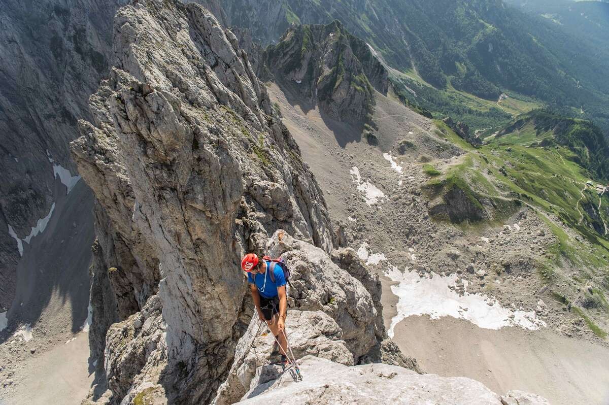 Alpine Genusskletterei vor traumhafter Kulisse: Der Kopftörlgrat im Wilden Kaiser