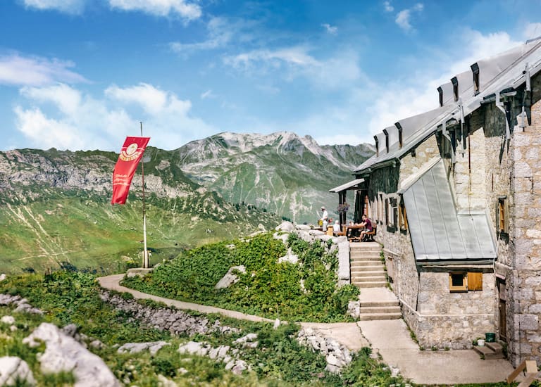 Das Prinz-Luitpold-Haus in den Allgäuer Alpen