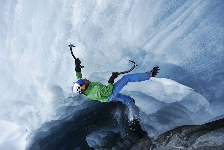 David Lama beim Klettern im Ötztal in Tirol