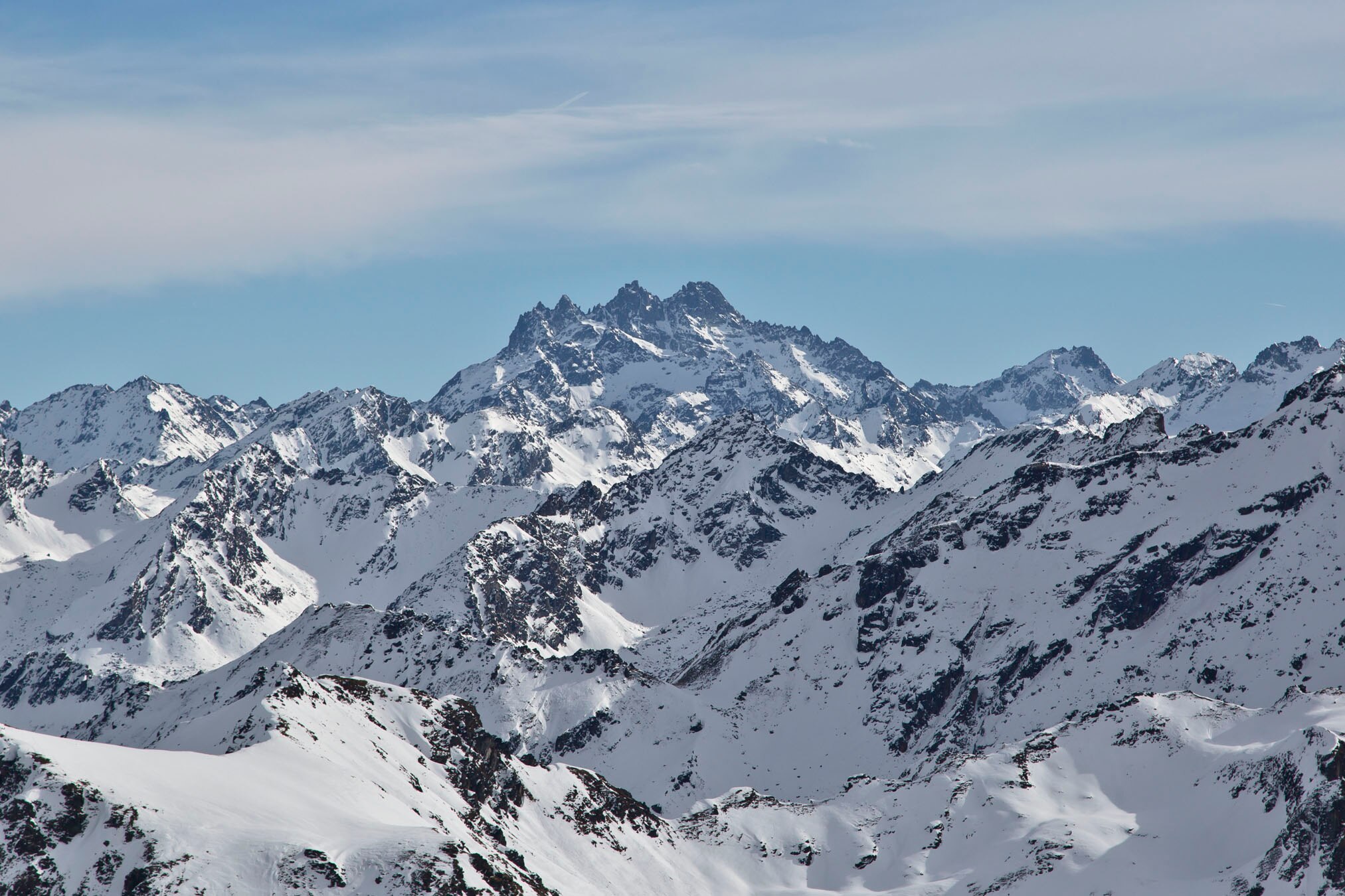 Schneelandschaft Silvretta Gebirge