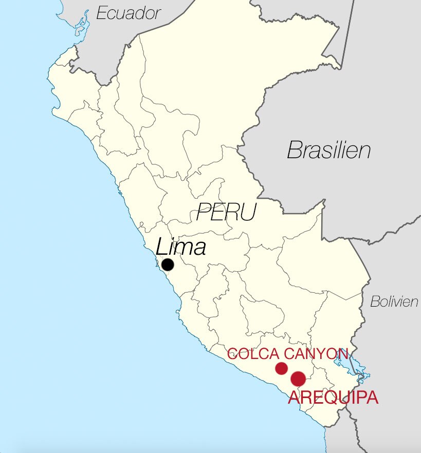 Karte Peru Arequipa