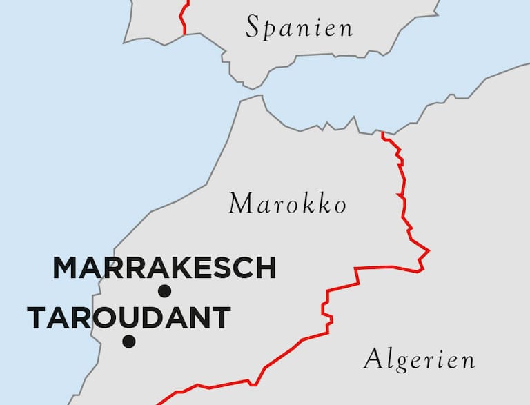 Karte Marokko