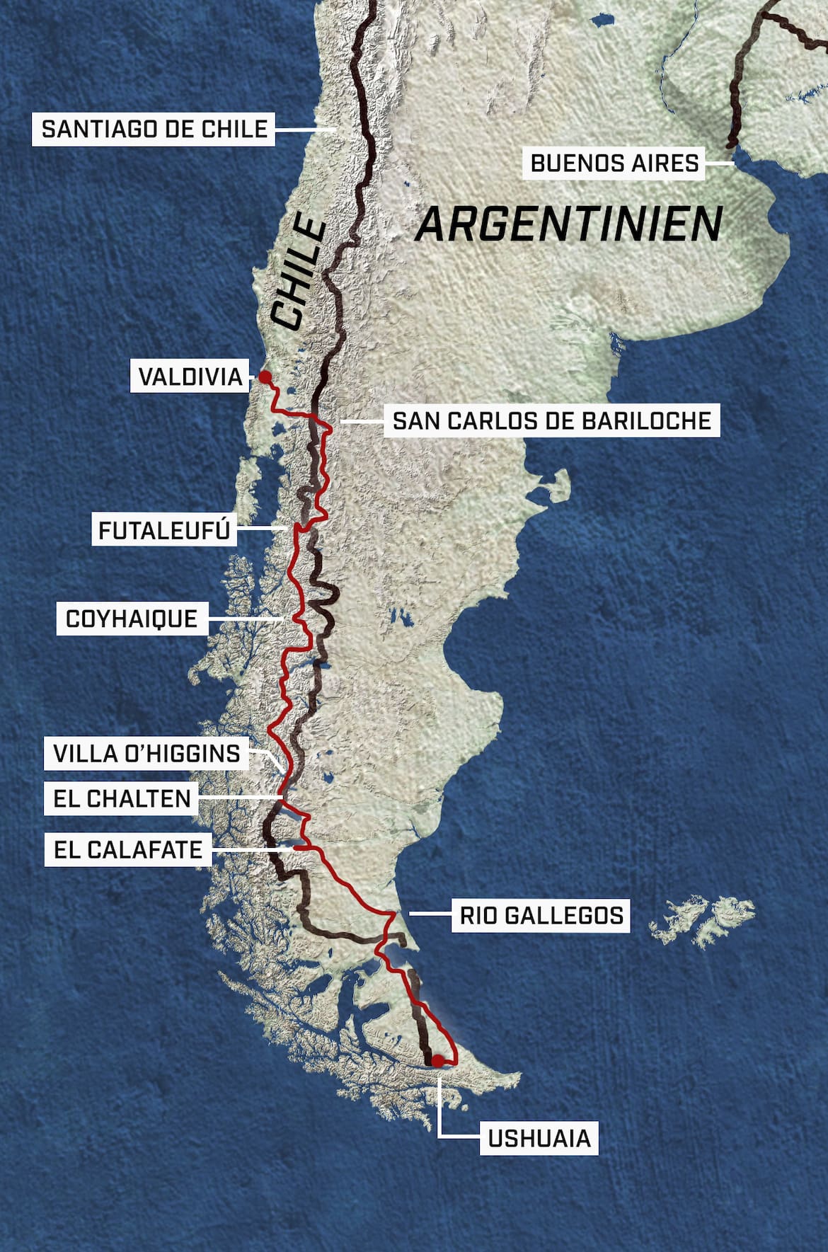 Patagonien Karte