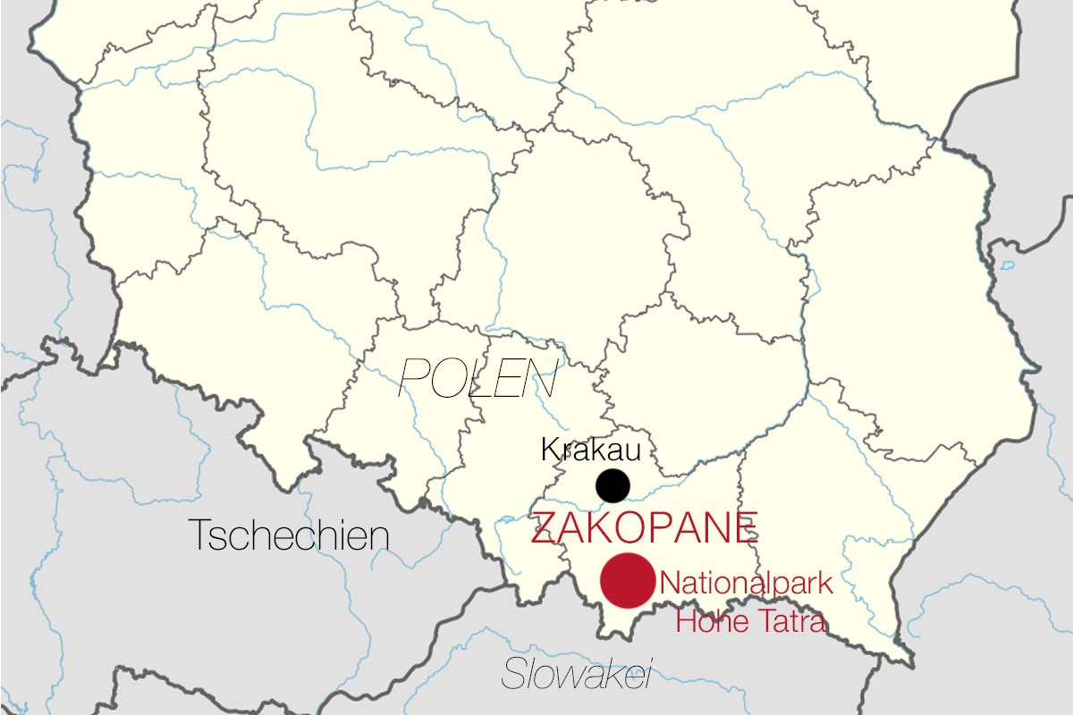 Hohe Tatra Zakopane Karte