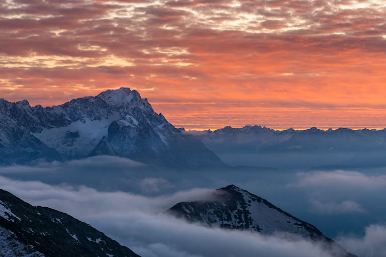 Zugspitze Sonnenuntergang