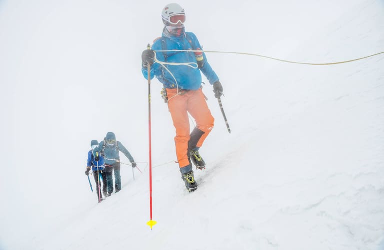 Die Athleten am Mont Blanc