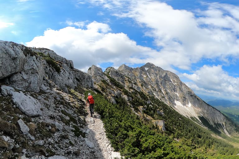 Bergsteiger am Rauhen Kamm auf den Ötscher