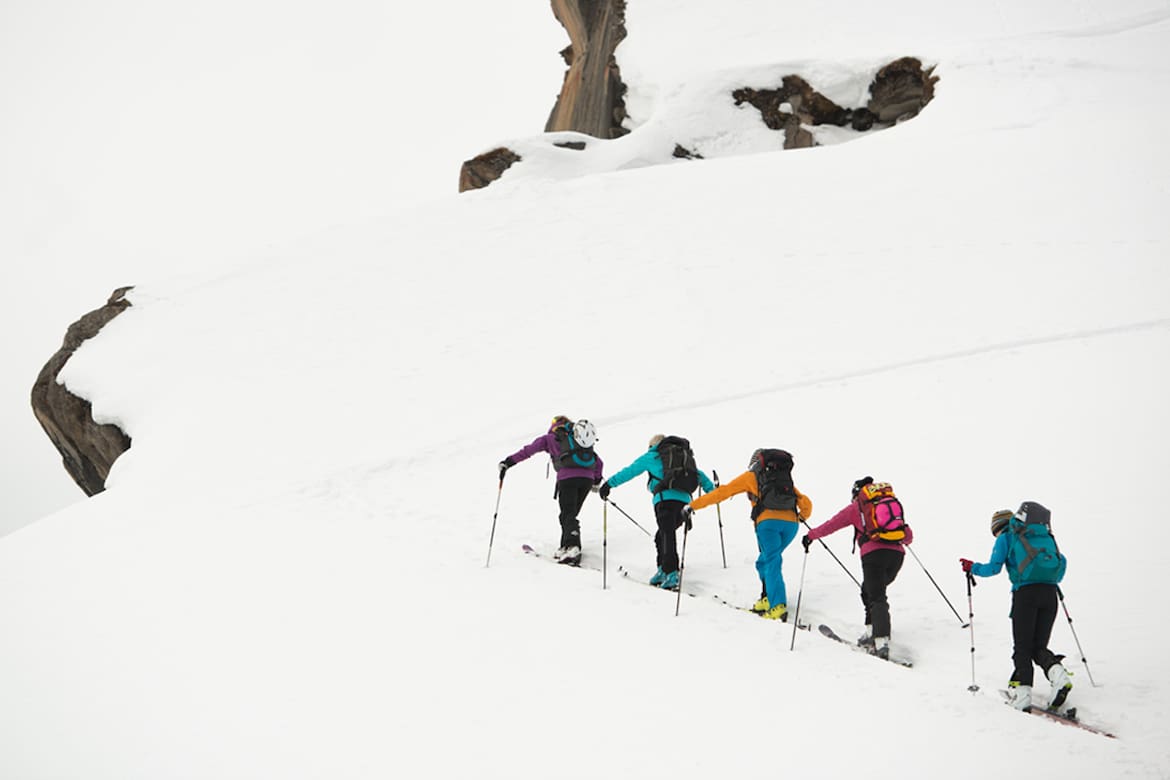 Lawinensicherheit Skitouren Gruppe
