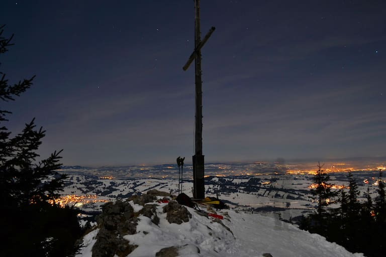 Alpspitz im Allgäu bei Nacht