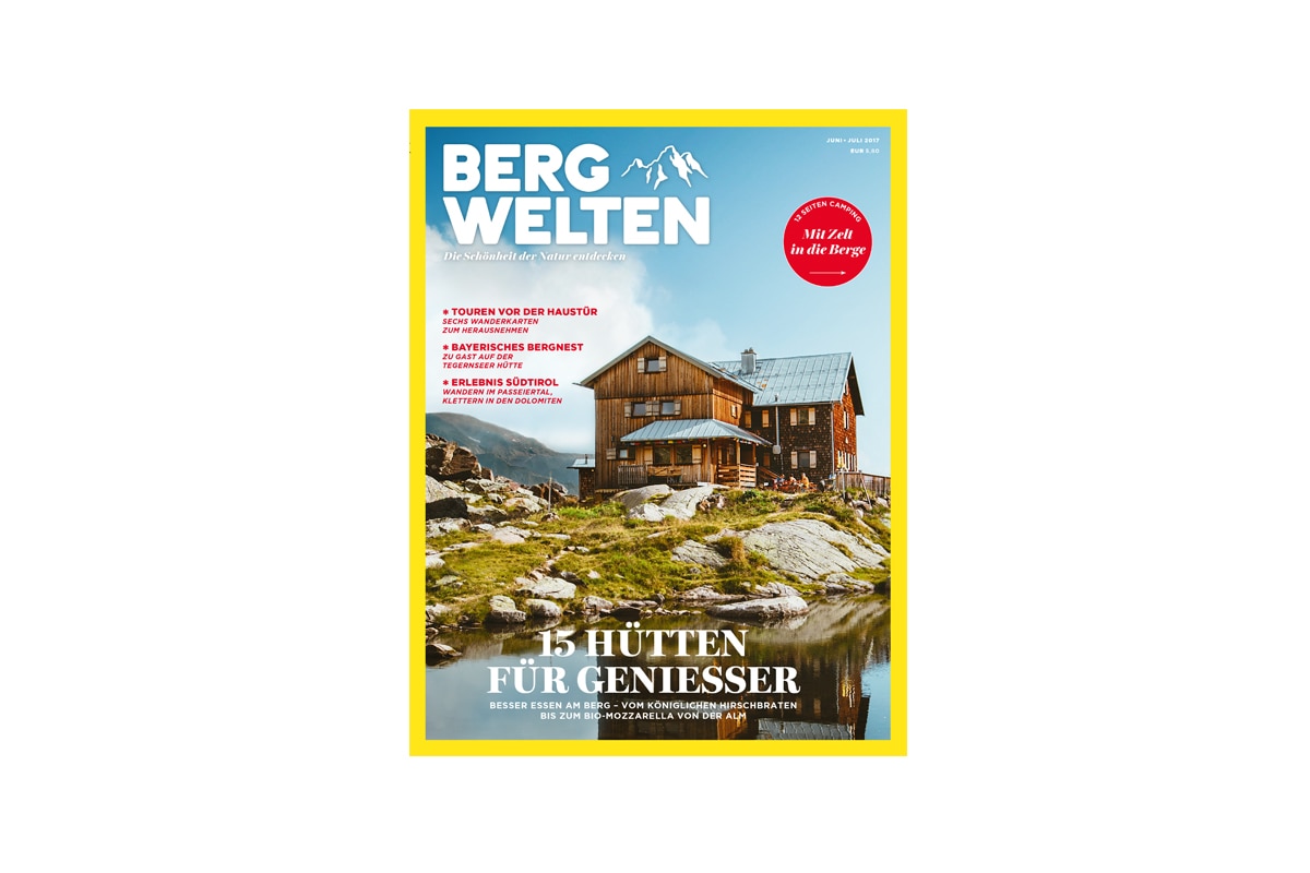 Das Cover vom Bergwelten Magazin (Juni/Juli 2017)