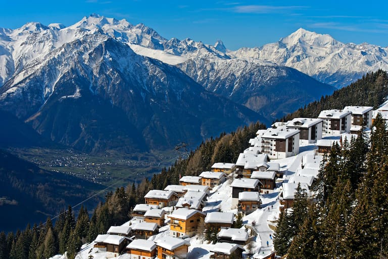 Schweiz im Winter: Bettmeralp in Wallis