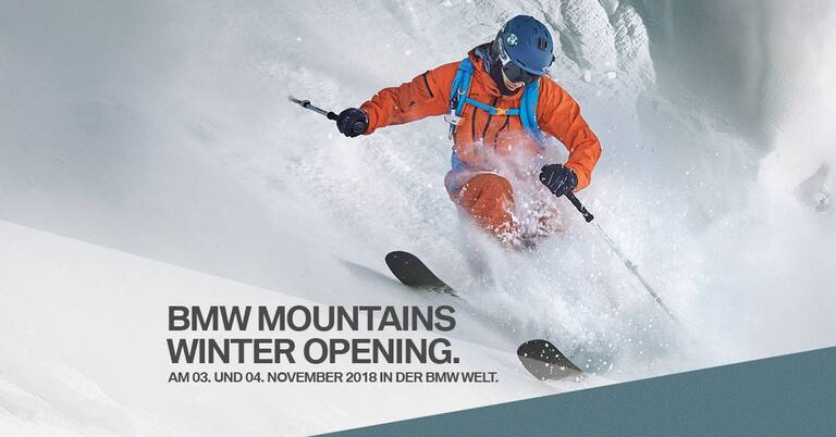 Das BMW Mountains Winter Opening am 3. und 4. November in der BMW Welt in München