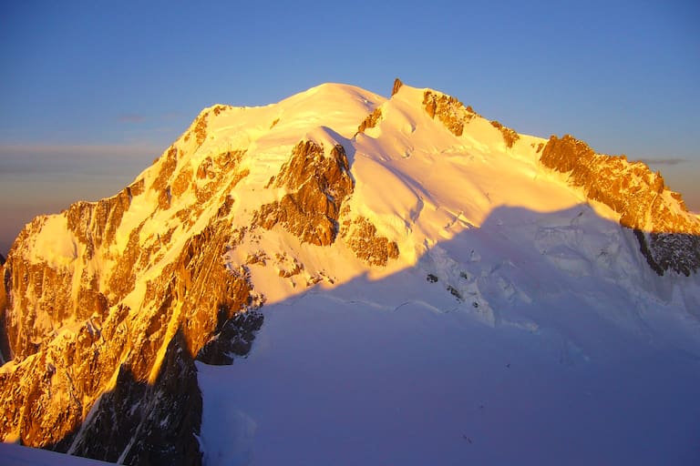 Chamonix: Blick vom Mont Blanc du Tacul zum Mont Blanc