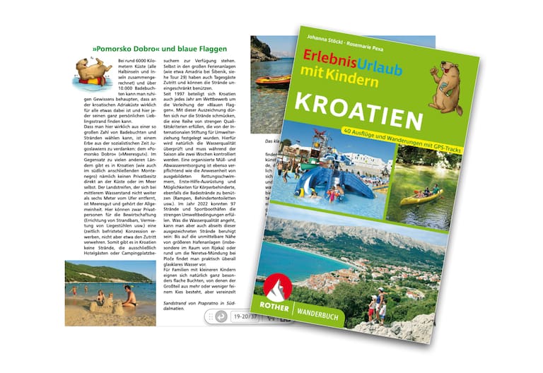 Rother Wanderbuch „Kroatien, ErlebnisUrlaub mit Kindern“ von Johanna Stöckl und Rosemarie Pexa