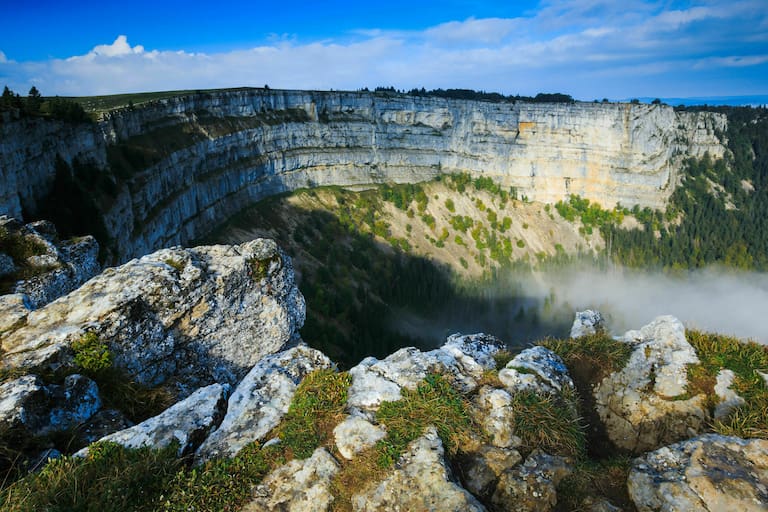 Creux du Van im Val-des-Travers in der Schweiz